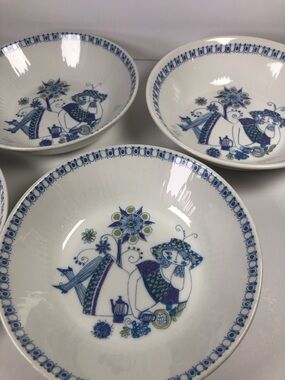 5 Figgjo Lotte Norway Cereal Bowls✨ Turi Design Scandinavian Mid-Century 60s